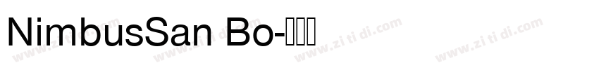 NimbusSan Bo字体转换